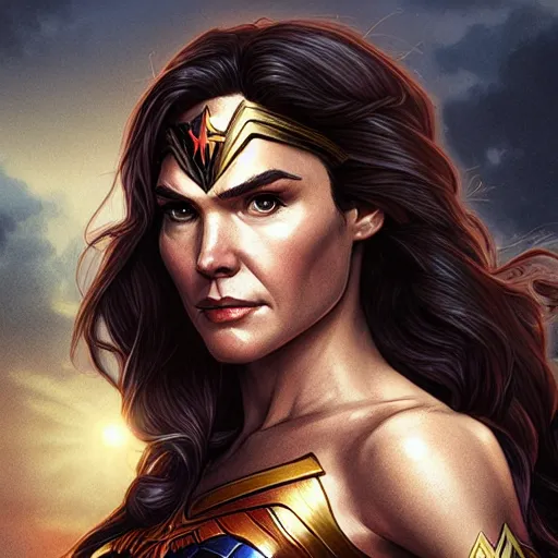 portrait of Betsy Brandt as Wonder Woman, accurate, | Stable Diffusion ...