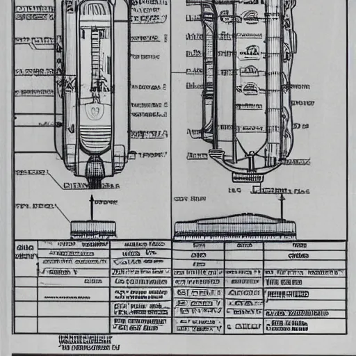 Prompt: blueprints for a nuclear powered train, high detail