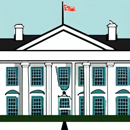 Prompt: architecture diagram of white house