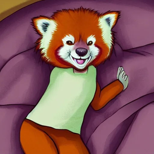 red panda drawing furry