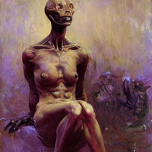 Image similar to alien by ilya repin