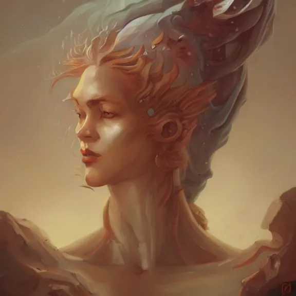 Image similar to a highly detailed portrait in the style of peter mohrbacher and in the style of boris vallejo.