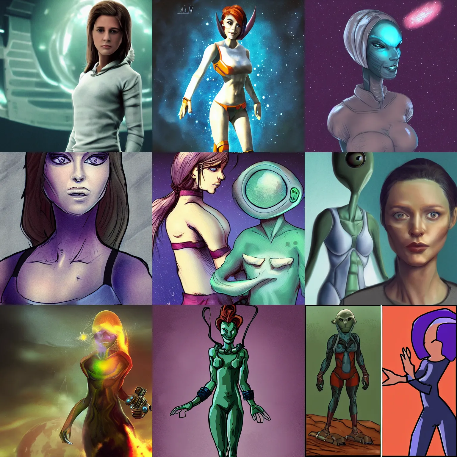 Prompt: female alien Protagonist