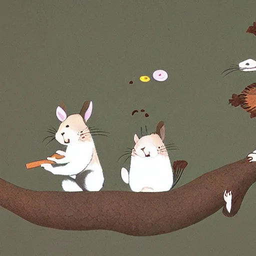 Image similar to squirrels smoking cigars by chiho aoshima