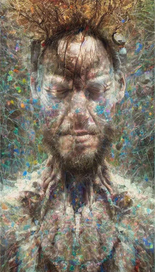 Image similar to portrait of a digital shaman, by alyssa monks