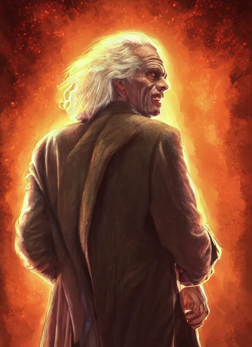 Prompt: formal portrait of charlton heston as doc brown from back to the future. digital art by eugene de blaas, ross tran, and nasreddine dinet, vibrant color scheme, intricately detailed, in the style of romanticism, cinematic, artstation, greg rutkowski