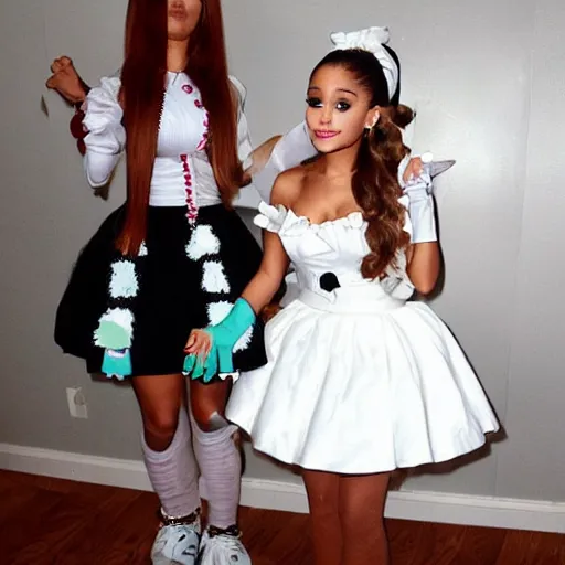 Image similar to ariana grande as a cute maid