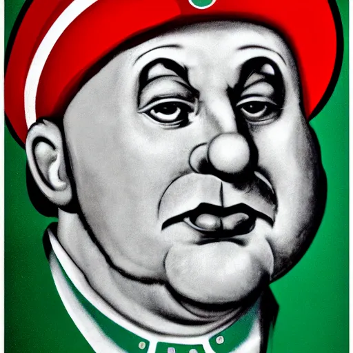 Prompt: communist clown portrait, soviet propaganda poster style