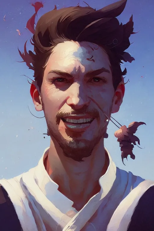 Image similar to a male french chef, the greatest most talented chef in the world. decorated with culinary magic, fantasy art by greg rutkowski, loish, rhads, ferdinand knab, makoto shinkai and lois van baarle, ilya kuvshinov, rossdraws, tom bagshaw, sharp focus, smooth, symmetry