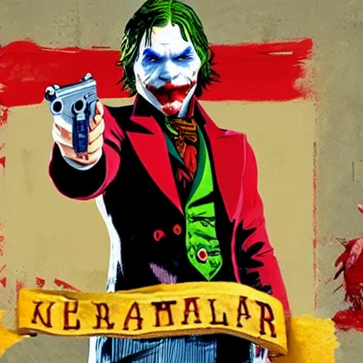 Prompt: health ledger joker in red dead redemption 2 4k Quality