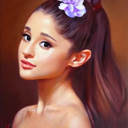 Image similar to Ariana Grande painting by Vladimir Volegov