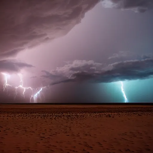 Image similar to thunderstorm in the sahara desert