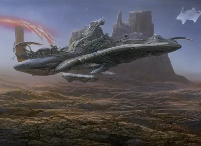 Prompt: matte painting, jim burns