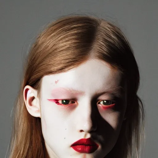 Prompt: acne editorial shot by camilla akrans from lundlund agency for id magazine