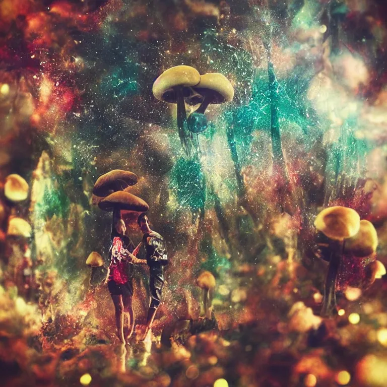 Image similar to double exposure of love, symbols of live, explosion, love is the most relevant theme, love is infinity, love is begin of all, 8 k resolution, artistic mode, artistic, trending on instagram, long exposure, love art, serious, fantasy and dreams vibes, mushrooms style and macro style, spawn, spruce vibes