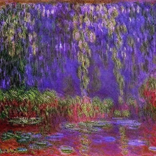 Image similar to A magical forest by Claude Monet