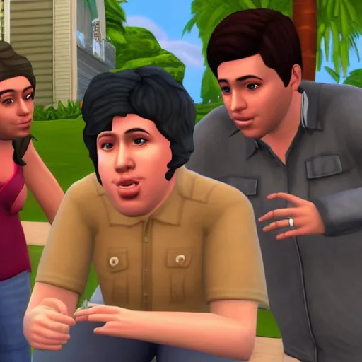 Prompt: Jontron in The Sims 3