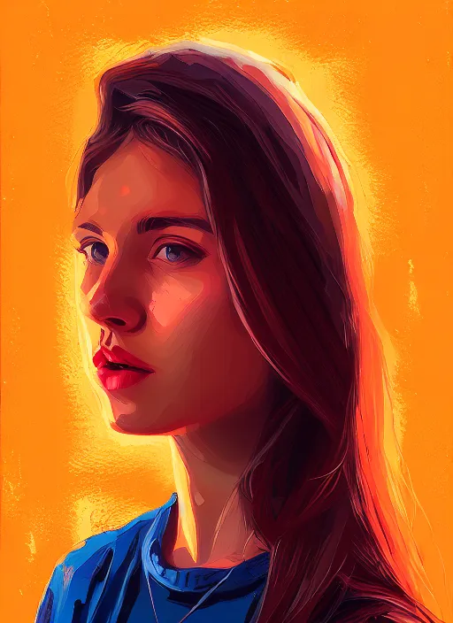 Image similar to a portrait of a pretty young lady by alena aenami