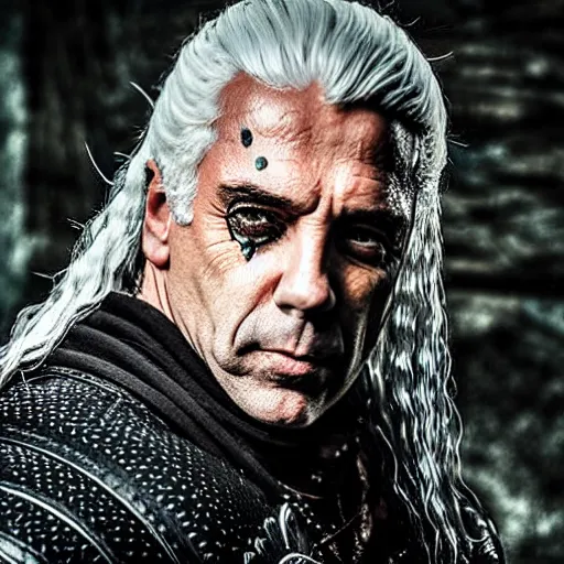 Prompt: Till Lindemann in the Witcher