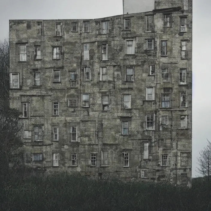 Image similar to a building in a landscape, mind - bending