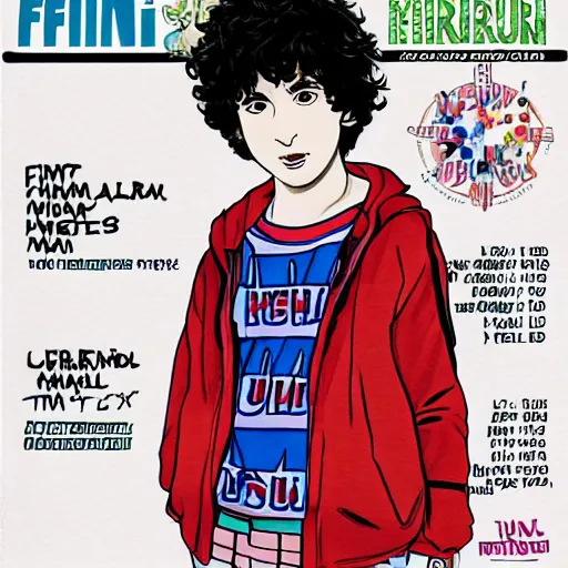 Image similar to finn wolfhard by yoshihiro togashi