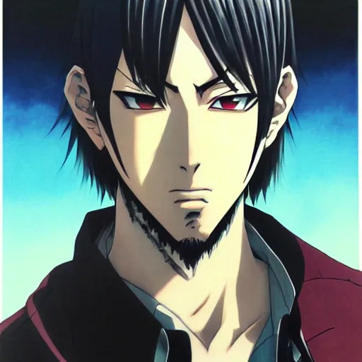 Image similar to beautiful amazing anime portrait painting of kiryu kazuma. by koyoharu gotouge, kohei horikoshi, tatsuya endo, satoshi kon