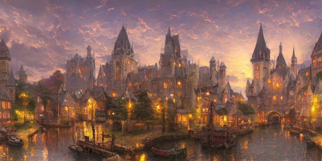 fantasy medieval city art