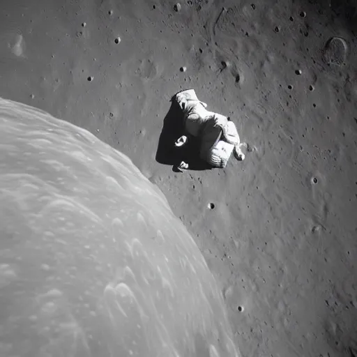 Prompt: a man taking a selfie on the moon, 4 k, high detail, high - resolution photograph, professional photography, ultra - detail