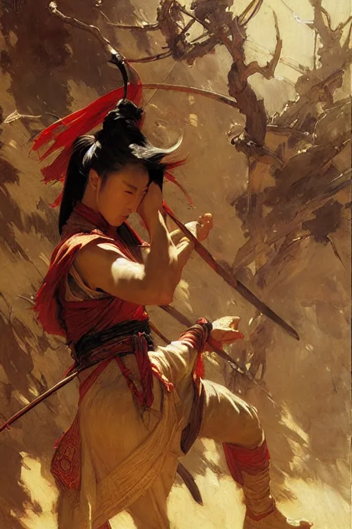 Prompt: wuxia, painting by gaston bussiere, craig mullins, j. c. leyendecker