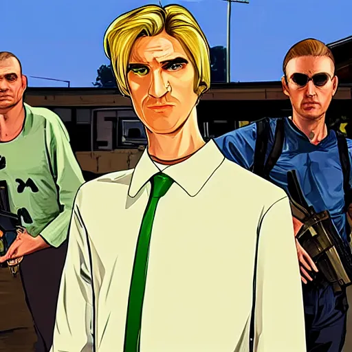 Image similar to XQC as a GTA character in a loading screen