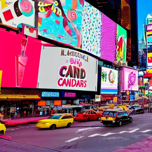 Image similar to a big candyland shop in times square