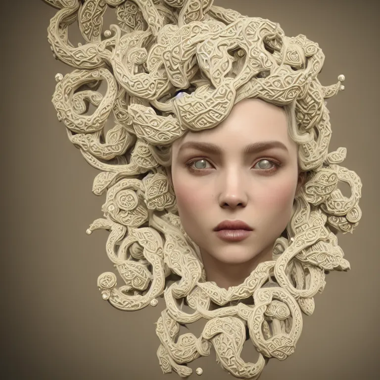 Image similar to wonderful princess of cream vines with a cream skin, ornate 8 k gorgeous intricate cream detailed, accent white lighting, dramatic light, octane render