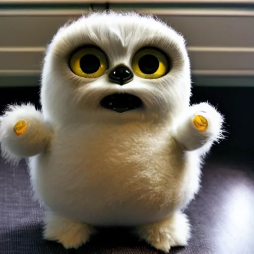 Image similar to Furby with feet