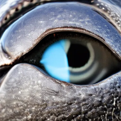 Prompt: close up of a whale eye highly detailed photo