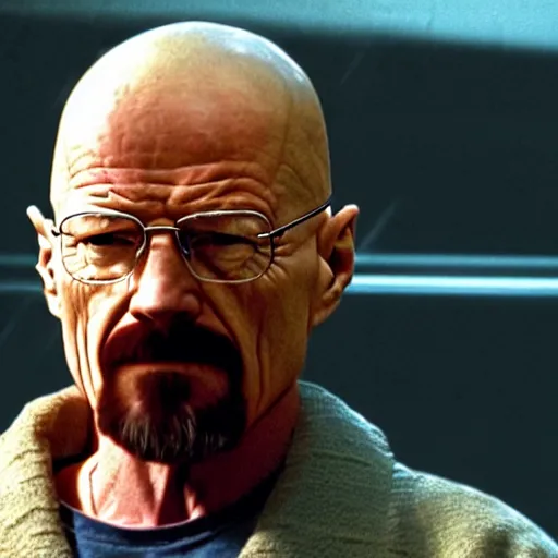 Prompt: walter white going super saiyan