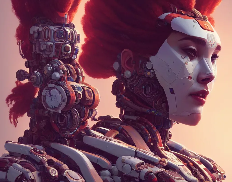 Prompt: symmetry!! portrait of a robot astronaut, floral! horizon zero dawn machine, intricate, elegant, highly detailed, digital painting, artstation, concept art, smooth, sharp focus, illustration, art by artgerm and greg rutkowski and alphonse mucha, 8 k