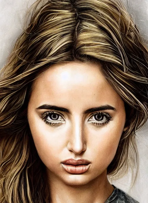 Prompt: hyper realistic, highly detailed portrait of ana de armas, tomasz stefanowski