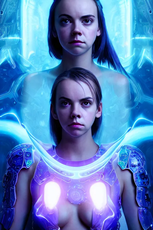 Prompt: a photographic portrait of an attractive young girl, partially clothed in ethereal battle armor, surrounded by colorful transparent plasma, emitting psychic powers, beautiful bone structure, perfectly symmetrical face, perfect eyes, intricate, elegant, ultra-detailed, digital painting, concept art, illustration, sharp focus, minimal artifacts, volumetric lighting, from Valerian and the City of a Thousand Planets, in the style of Artgerm and Loish, fantasy scene, fantasy aesthetic, trending on Artstation and Tumblr, award winning