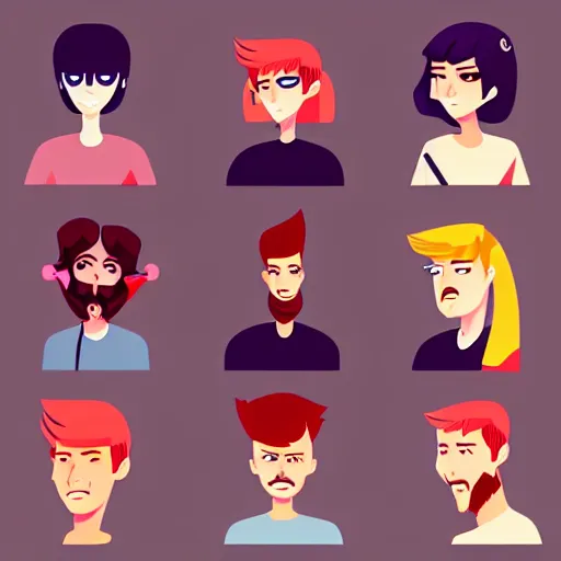 Image similar to 2 d character design, music group, vector art, digital art, portrait, 4 k, 8 k, sharp focus, smooth, illustration, concept art, pop band