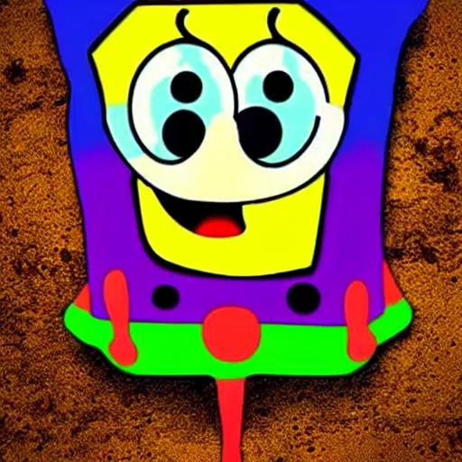 Prompt: scart sponge bob, horror, dark, scary