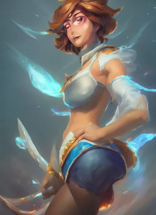 Prompt: taliyah, from league of legends, au naturel, pawg, hyper detailed, digital art, trending in artstation, cinematic lighting, studio quality smooth render, unreal engine 5 rendered, octane rendered, art style by kristen liu - wong and nixeu and ian sprigger and wlop and krenz cushart