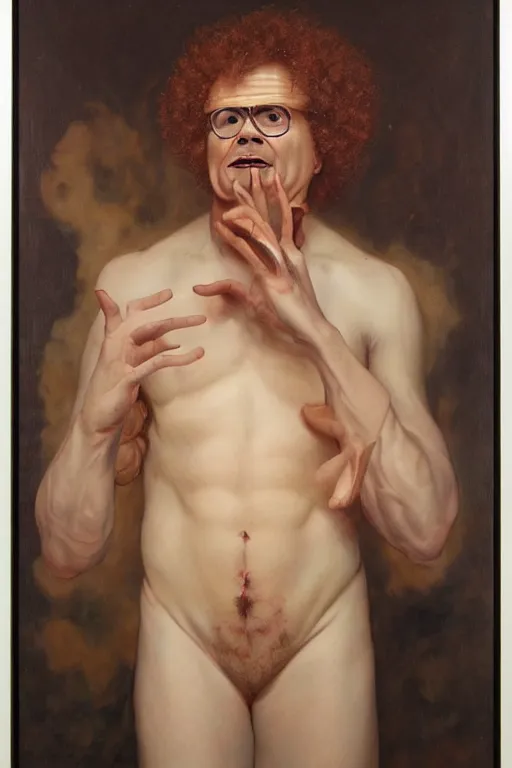 Prompt: painting of doctor Steve Brule, highly ornamental, by roberto ferri, delicate, by austin osman spare