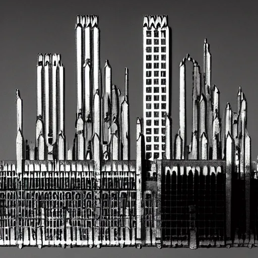 Image similar to a megalopolis in the style of brutalist gothic architecture