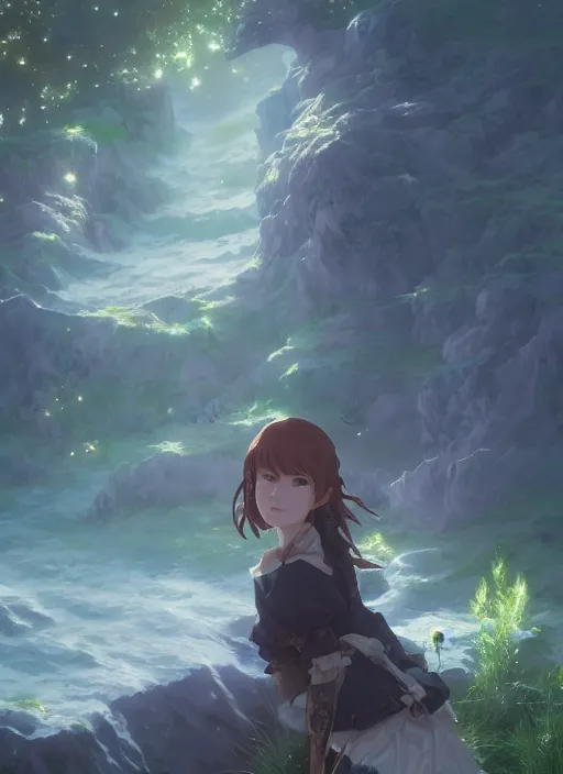 Image similar to a portrait of the emerald herald, intricate, tone mapped, ambient lighting, highly detailed, digital painting, concept art, sharp focus, by makoto shinkai and akihiko yoshida and hidari and wlop