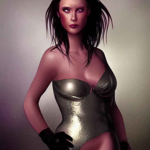 Prompt: portrait of a robert palmer video vixen model, D&D, beautiful, realistic, cinematic lighting, fantasy digital painting