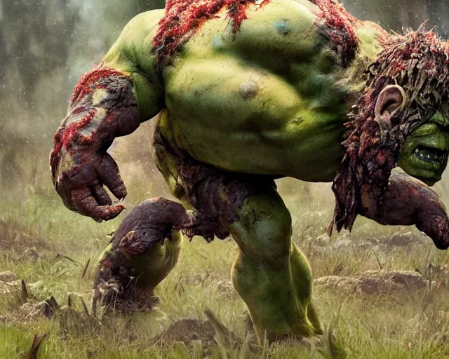 Prompt: 2 0 0 mm wildlife photography of an infected fungal horror giant hulk zombie running. highly detailed 8 k. intricate. lifelike. nikon d 8 5 0.