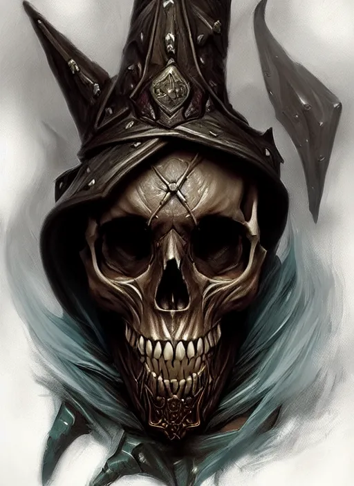 Image similar to a _ fantasy _ style _ portrait _ painting _ of skull head lich, dnd, wicked, oil _ painting _ unreal _ 5 _ daz. _ rpg _ portrait _ extremely _ detailed _ artgerm _ greg _ rutkowski _ greg