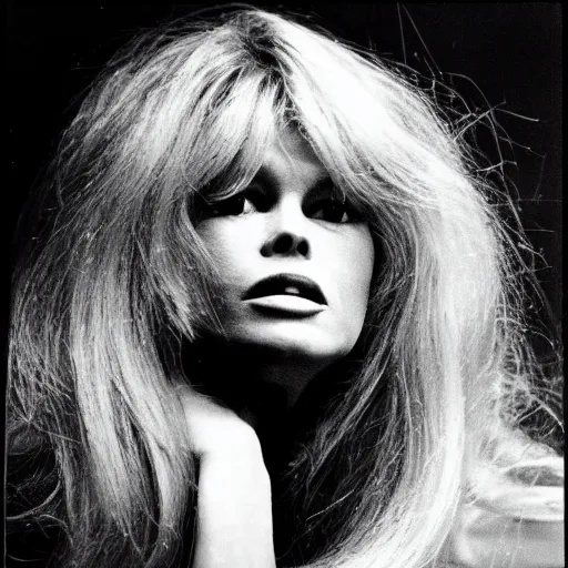 Prompt: Brigitte Bardot in a futuristic apartment, portrait, 35mm film, by David Bailey, Mariko Mori, Richard Avedon