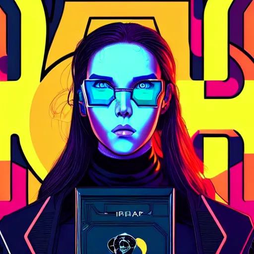 Image similar to portrait painting of a cyberpunk olivia hye hacker, sharp focus, award - winning, trending on artstation, masterpiece, highly detailed, intricate. art by josan gonzales and moebius and deathburger