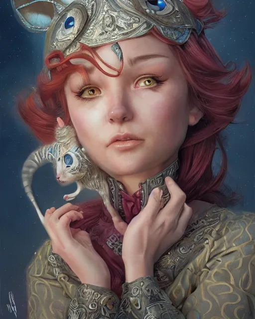 Prompt: lady misfortune the cat | highly detailed | from the pixar film sneaky cats | very intricate | cinematic lighting | award - winning | closeup portrait | by donato giancola and mandy jurgens and charlie bowater | featured on artstation